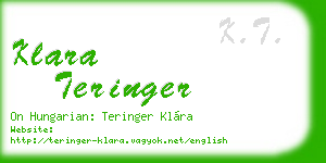 klara teringer business card